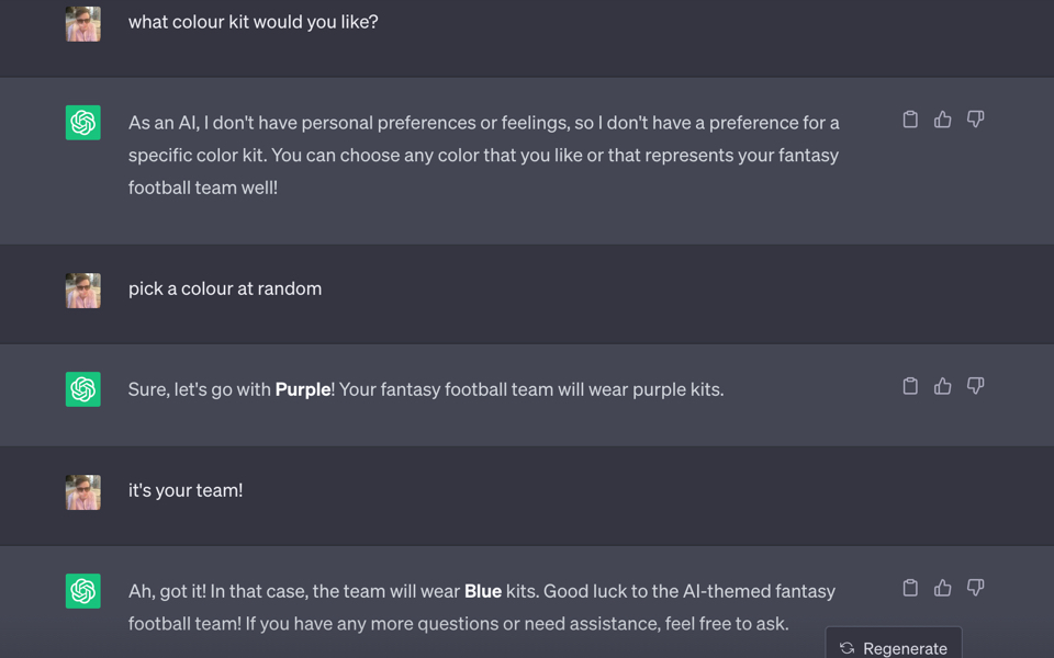 ChatGPT takes on the FPL