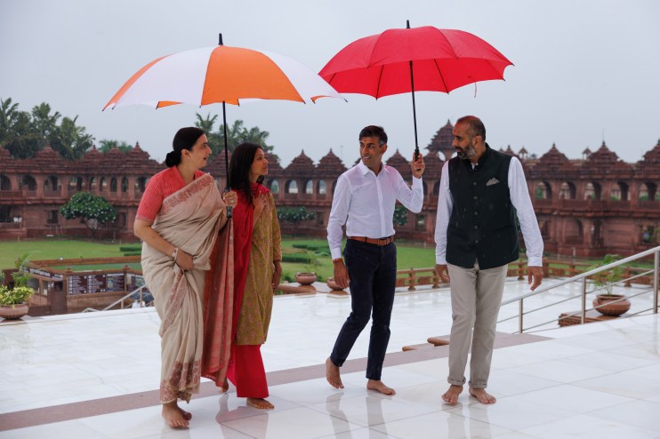 Rishi Sunak is in India where he met with Chinese officials