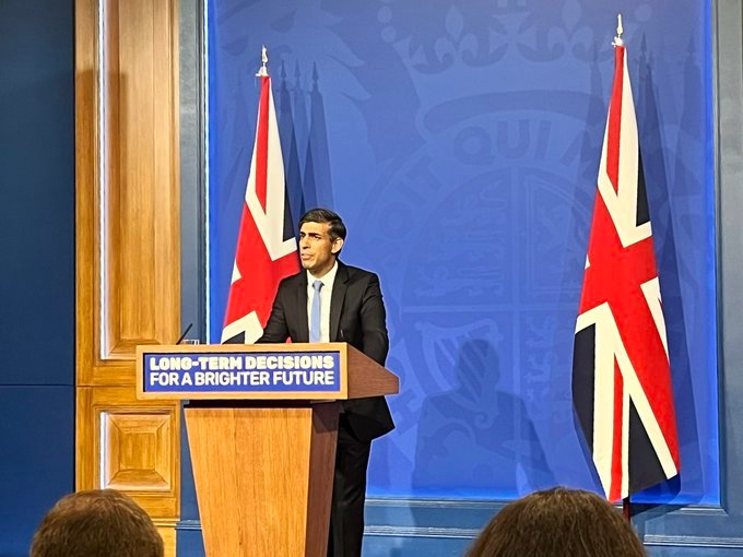 Rishi Sunak has confirmed the rolling back of green pledges including the delay to the petrol and diesel car sales ban until 2035. Photo: CityAM