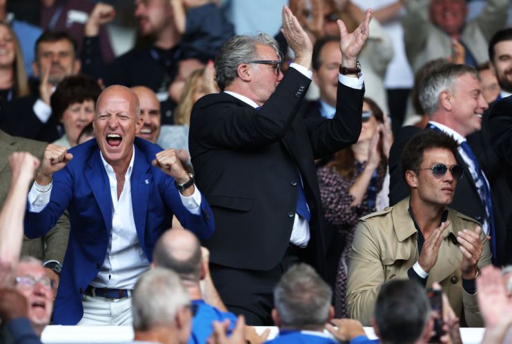 Tom Wagner with his co-owners of Birmingham City, including Tom Brady, presumably before they heard about the HS2 speculation