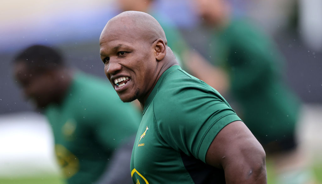 A South African coach has praised the character hooker Bongi Mbonambi after he was accused of pointing a racial slur at England&rsquo;s Ben Curry in the Springboks' 16-15 World Cup semi-final win.