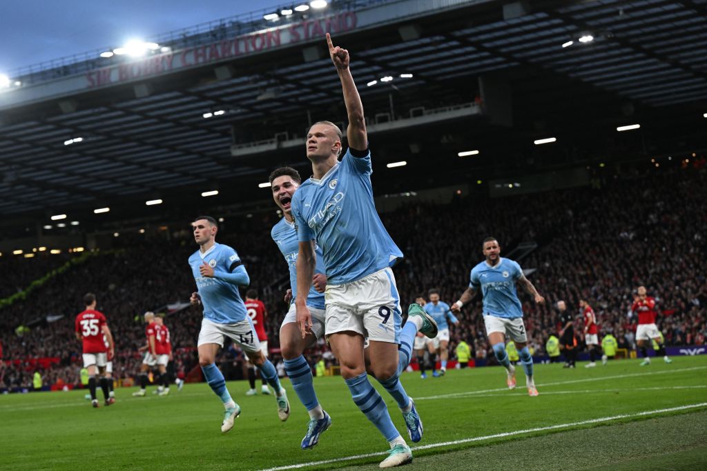 Ten Hag's United went down 3-0 to City, for whom Haaland scored twicee