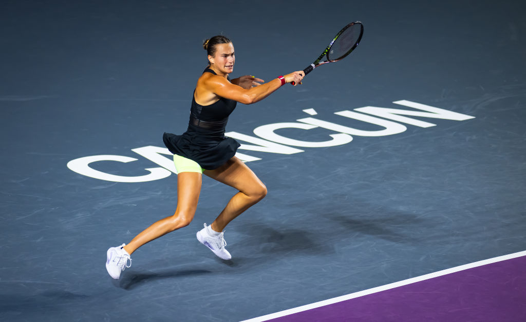 Sabalenka won her opening WTA Finals match in Cancun