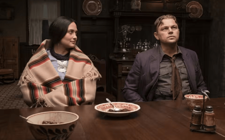 Lily Gladstone and Leonardo DiCaprio both excel in Killers of the Flower Moon (Photo: Apple TV)
