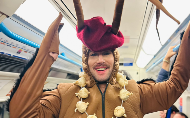Halloween costumes spotted in London include this bed bug outfit