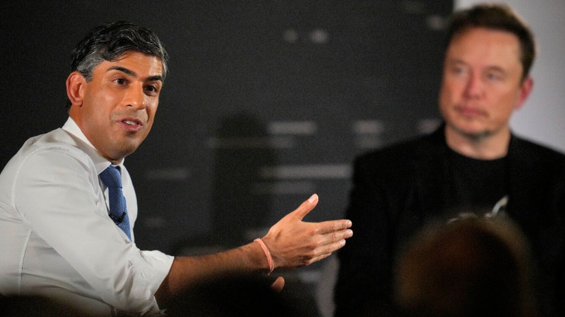Prime Minister Rishi Sunak (left) and Elon Musk, CEO of Tesla and SpaceX in-conversation in central London, at the conclusion of the second day of the AI Safety Summit on the safe use of artificial intelligence