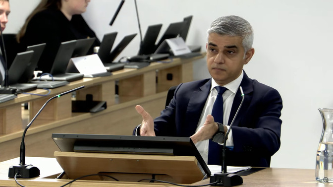 Sadiq Khan was left &ldquo;alarmed&rdquo; after being &ldquo;kept in the dark&rdquo; over the scale of the Covid-19 pandemic in early 2020, the official UK inquiry has heard. Photo: Covid-19 Inquiry/PA