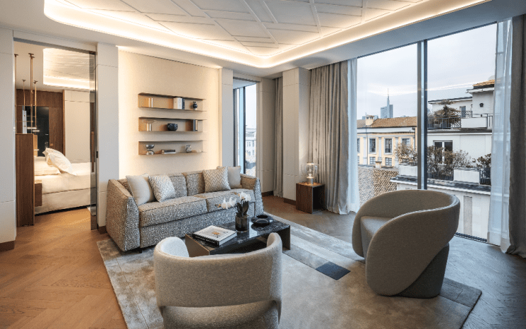 The Casa Baglioni hotel in the Brera district of Milan, Italy
