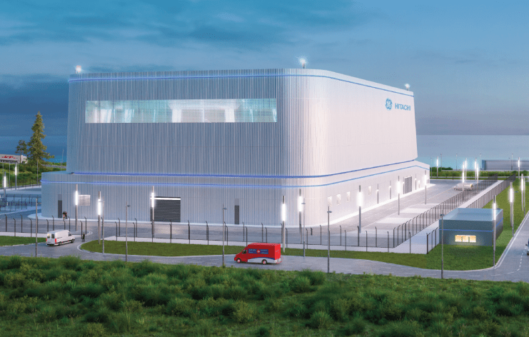 A CGI rendering of GE Hitachi's proposed SMR design