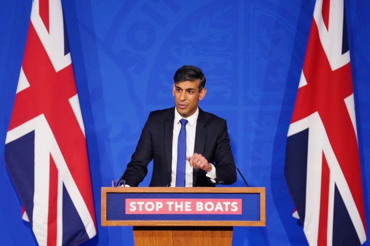 The government has an airfield on standby with commercial charter planes booked, Rishi Sunak has announced.