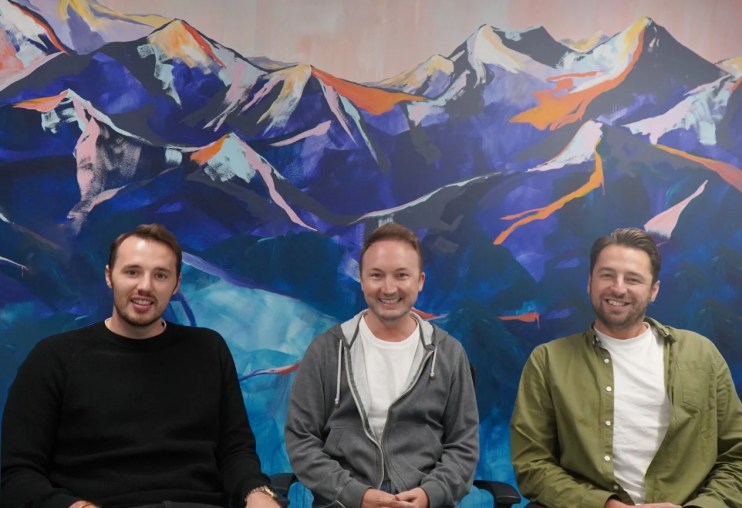 Dominic McGregor, David Newns and Charlie Yates of Fearless Adventures.