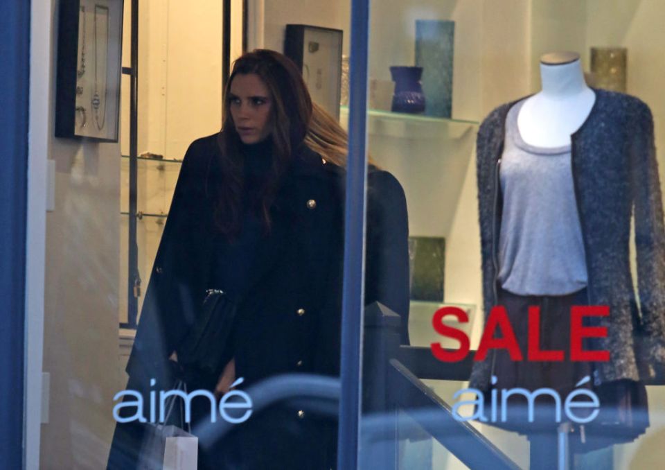 Victoria Beckham Sighting In London - January 24 2013
