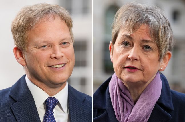 Benjamin Netanyahu&rsquo;s opposition to a two-state solution has been criticised by Grant Shapps and Yvette Cooper. Photos: PA