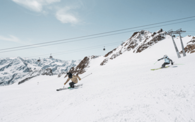 Skiing in Obergurgl, where the US ski team train