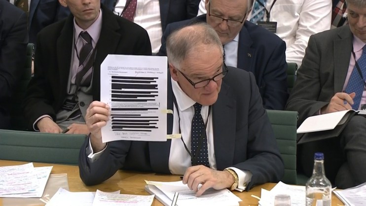 The chief executive of the Post Office is under investigation amounting to an &ldquo;80-page&rdquo; dossier and was close to quitting as he was &ldquo;unhappy with the salary&rdquo;, the former chairman Henry Staunton has claimed in a bombshell evidence session. Photo: ParliamentTV/PA