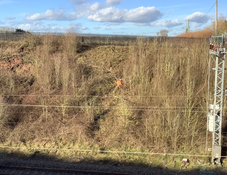 Devegetation on the London-Birmingham route