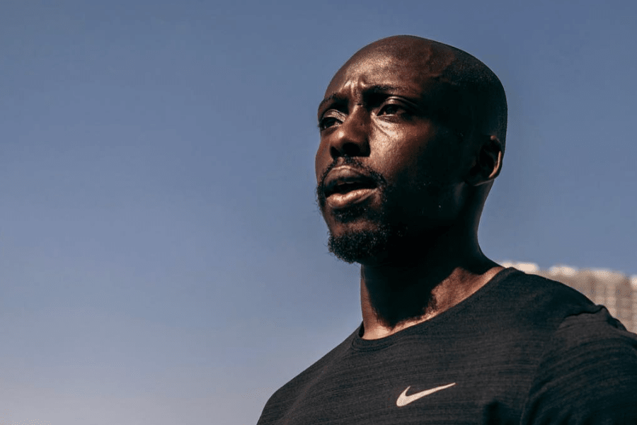 Amo-Dadzie juggles his athletics career with his dfay job as an accountant for the Berkeley Group
