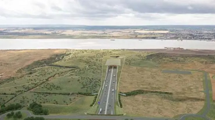 Lower Thames Crossing northern tunnel entrance
