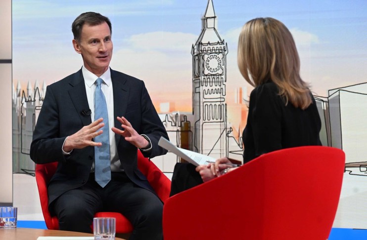 Jeremy has insisted he won&rsquo;t borrow to fund tax cuts in what he said would be a &ldquo;prudent and responsible&rdquo; spring Budget this week, in a continued shift from a tax-cutting narrative. Photo: PA