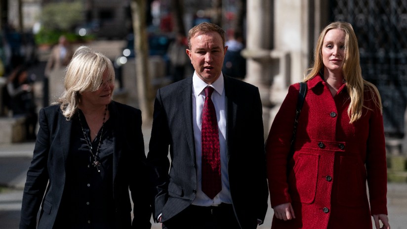 Financial market trader Tom Hayes, who was jailed alongside Carlo Palombo over interest rate benchmark manipulation, outside the Royal Courts Of Justice ahead of a Court of Appeal ruling over whether their convictions should be overturned. (Jordan Pettitt/PA Wire)