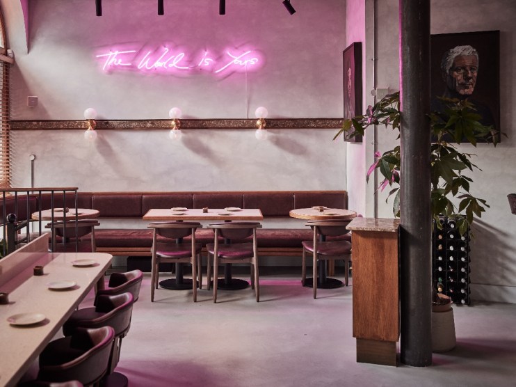 The dining room at Shoreditch restaurant Pearly Queen