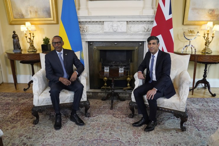 Rishi Sunak&rsquo;s Rwanda plan finally passed late last night, two-and-a-bit torturous years after the idea was first floated. Pictured, Sunak with Rwandan president Paul Kagame. Photo: PA
