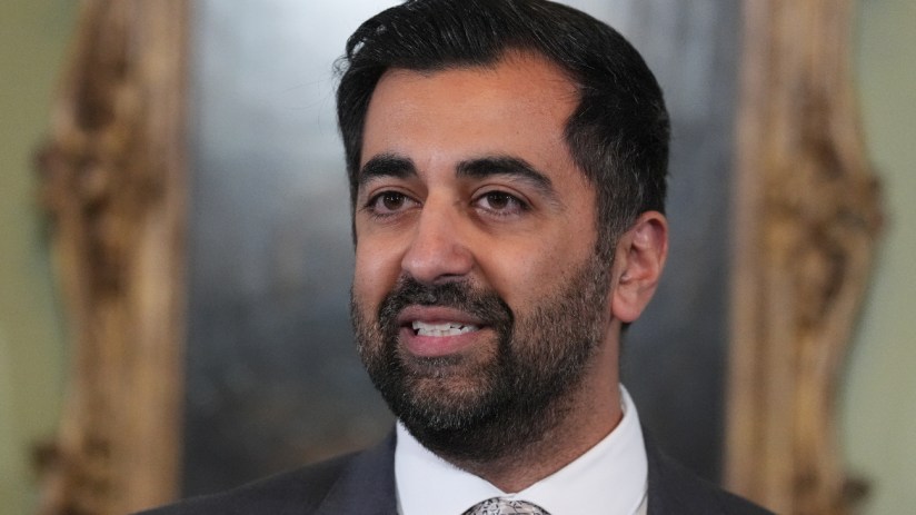 First Minister Humza Yousaf speaks during a press conference at Bute House, his official residence in Edinburgh where he said he will resign as SNP leader and Scotland's First Minister, avoiding having to face a no confidence vote in his leadership. Mr Yousaf's premiership has been hanging by a thread since he ended the Bute House Agreement with the Scottish Greens last week. Picture date: Monday April 29, 2024. PA Photo. See PA story POLITICS Yousaf. Photo credit should read: Andrew Milligan/PA Wire