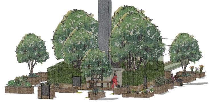 Mock up of the UBS RHS Chelsea Flower Show garden