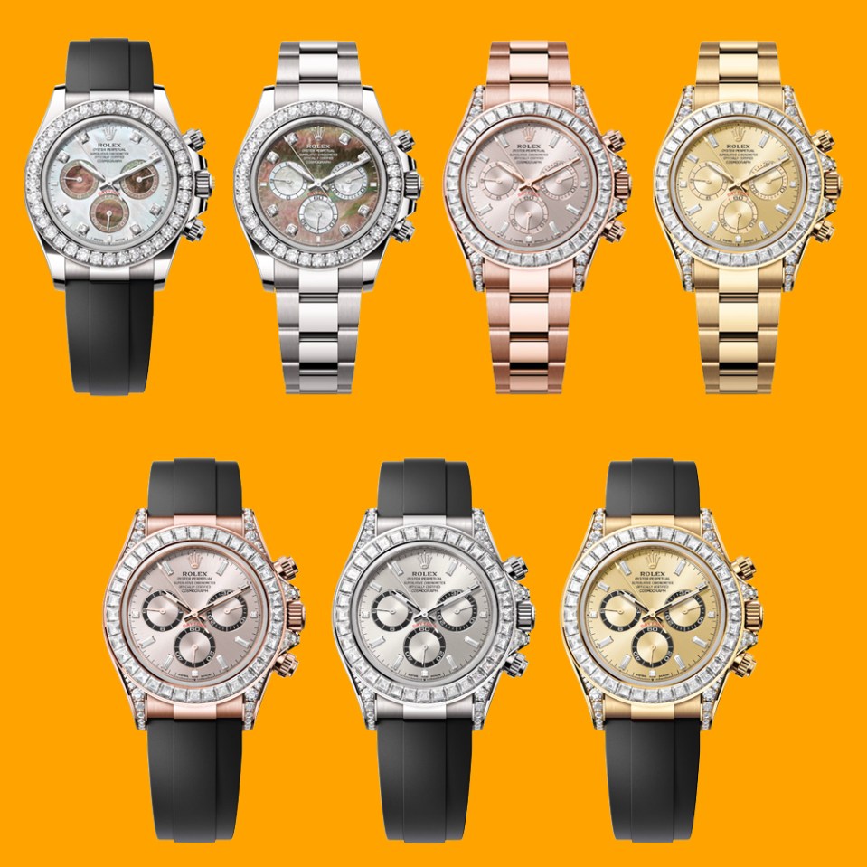 Rolex Daytona's with Gem-Set Bezels
