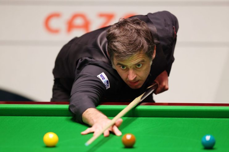 Ronnie O'Sullivan lines up a shot. The Saudia Arabia Snooker Masters takes place this week.