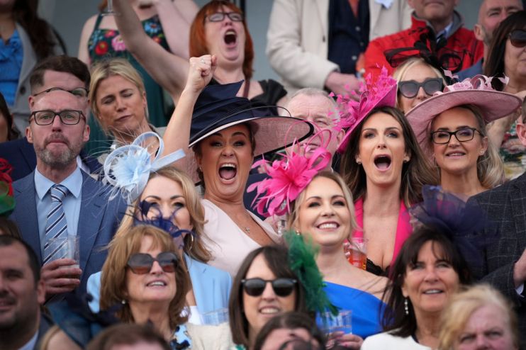 Racegoers At Aintree For The Grand National