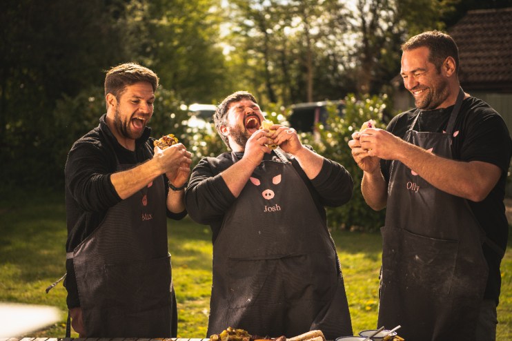 Max, Josh and Olly Kohn, co-founders of Bristol-headquartered meat producer The Jolly Hog