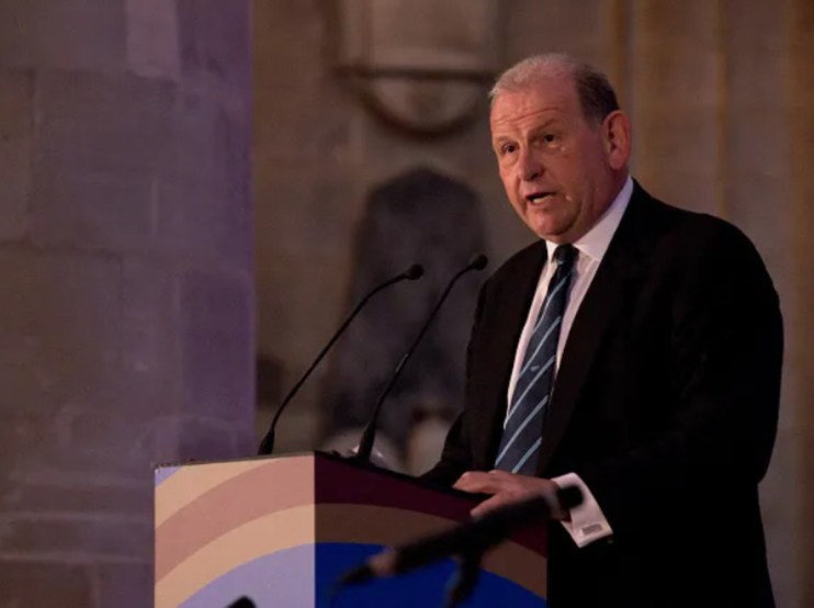 The City grandee chairman of the owner of B&Q will not stand for re-election, it was announced on Monday, a move which follows a string of profit warnings at the firm.