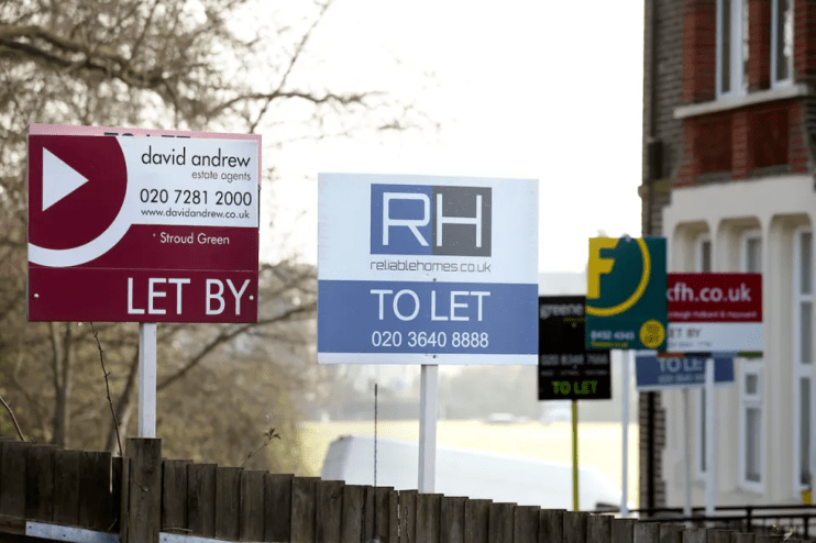Rental growth for newly let homes peaked at 12 per cent last August. Photo: Yui Mok/PA Wire