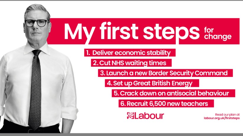 Keir Starmer will today launch Labour&rsquo;s &ldquo;down payment for change&rdquo; in a pre-election doorstep offer to voters. Photo: Labour