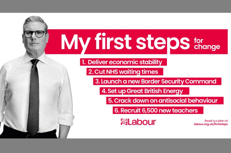 Keir Starmer will today launch Labour&rsquo;s &ldquo;down payment for change&rdquo; in a pre-election doorstep offer to voters. Photo: Labour