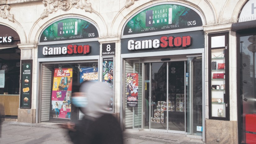 A Gamestop branch seen in Munich, Germany on March 4 2021. (Photo by Alexander Pohl/NurPhoto via Getty Images)