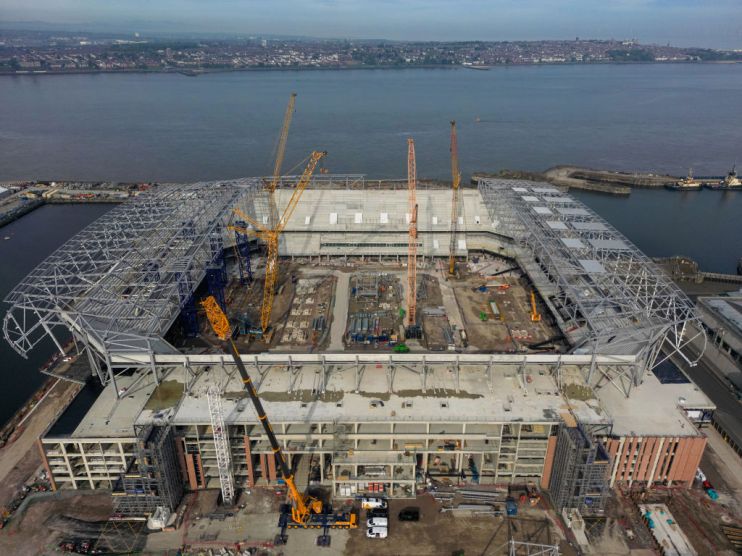 Views Of New Everton Stadium Under Construction