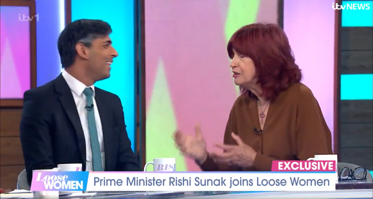 Janet Street-Porter and Rishi Sunak on ITV's Loose Women