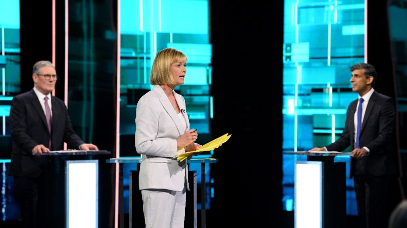 Tonight Rishi Sunak and Sir Keir Starmer went head-to-head in their first leaders TV debate of the general election campaign. Photo: ITV