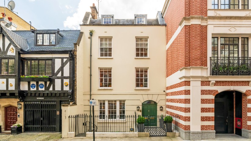 The former Mayfair home of Countess Raine Spencer, stepmother of Princess Diana, has gone up for sale for &pound;10.9m.