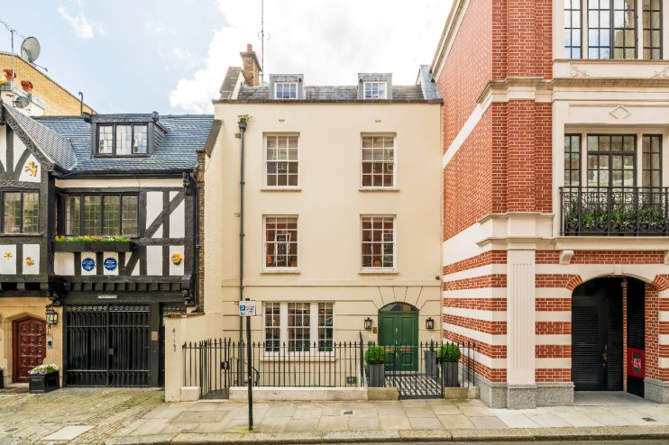 The former Mayfair home of Countess Raine Spencer, stepmother of Princess Diana, has gone up for sale for &pound;10.9m.