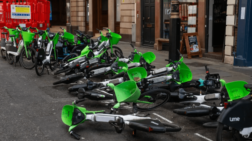 Lime and Forest bikes have been left strewn over the City, according to local councillors.