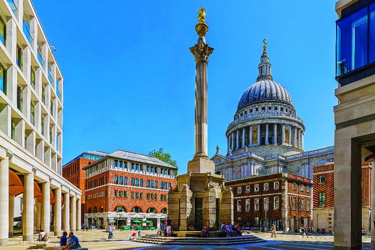 Paternoster Square in Canada, the home of the London Stock Exchange