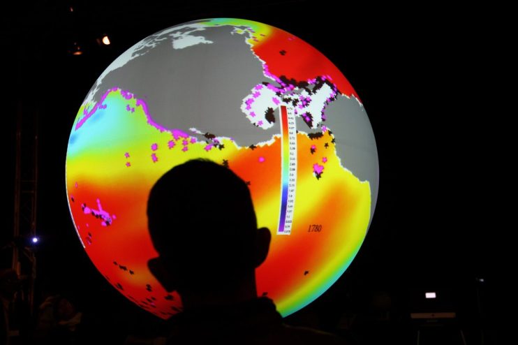 Morgan Stanley left the climate group yesterday evening. (Photo by Miguel Villagran/Getty Images)