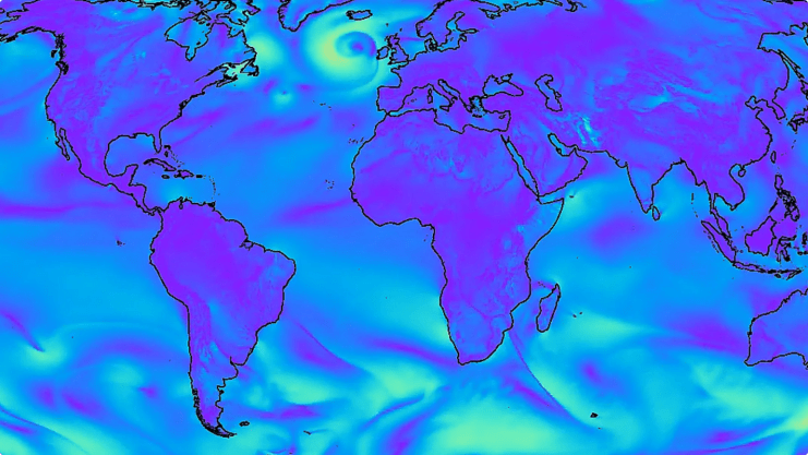 Map from Google Deepmind's Graphcast tech