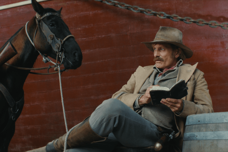 Viggo Mortensen discusses writing, directing, scoring and acting in his new feature film, The Dead Don&rsquo;t Hurt, in cinemas now (Photo: Signature Entertainment)