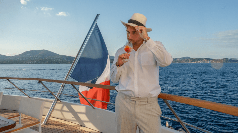 Morning Wire's Deputy Life&Style Editor Adam Bloodworth making new friends aboard Le Ponant (Photo: Jack Degg)