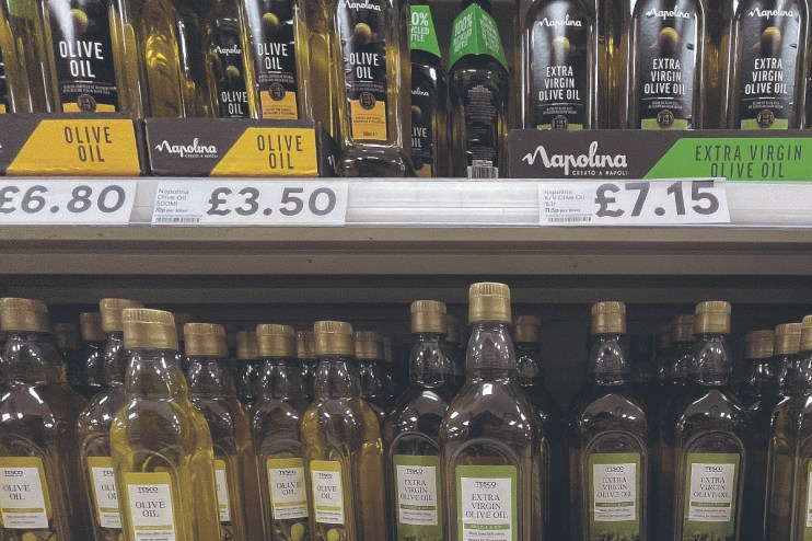 Princes makes food and drink products for a number of household name brands, including cooking oils for Olivio. Here its product sits on display in a Tesco supermarket. (Photo by Christopher Furlong/Getty Images)
