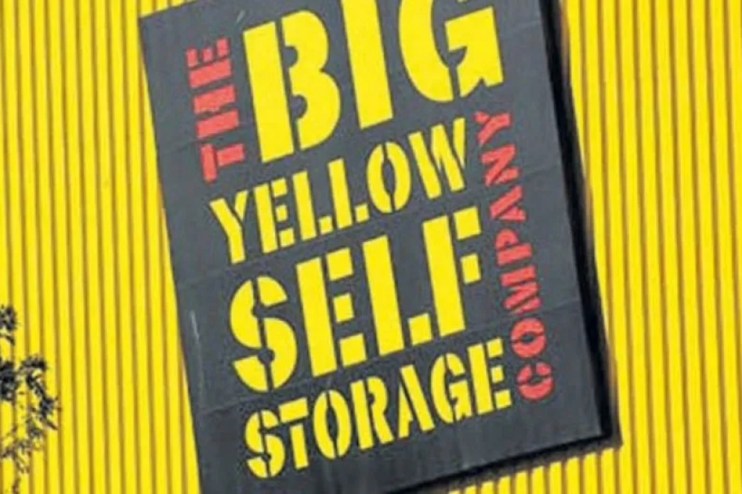 Big Yellow Storage logo on a storage site